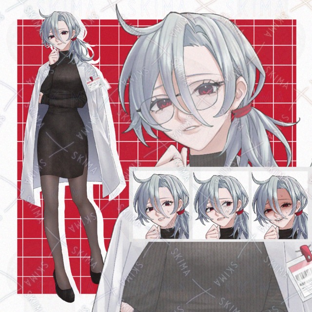 【15日までお値下げ】白衣の女性【表情差分9種、眼鏡差分有】