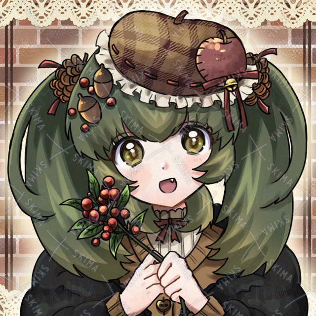 もこもこ緑髪ちゃん