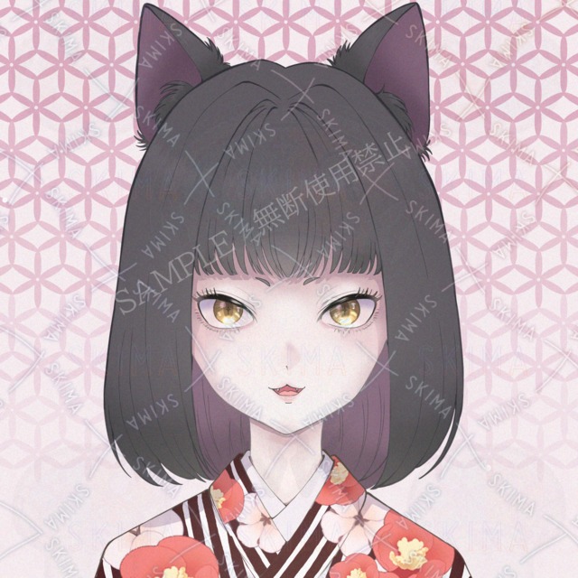 オリジナルイラスト OPT販売｜SNSアイコン向け（背景あり・透過）