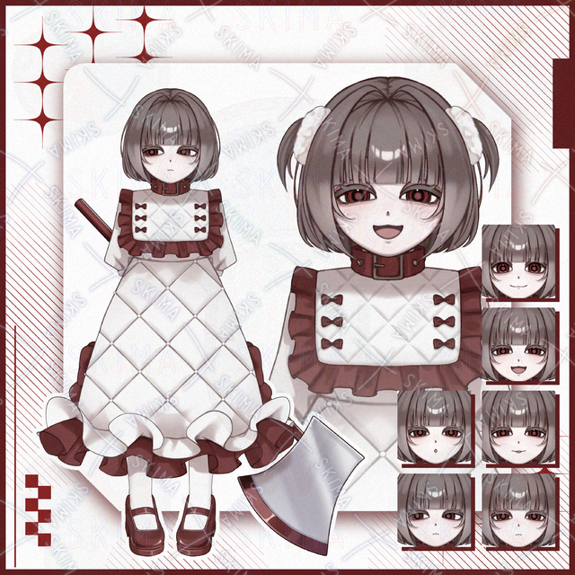 ☆SALE☆【髪・武器差分＋表情6種】斧使い