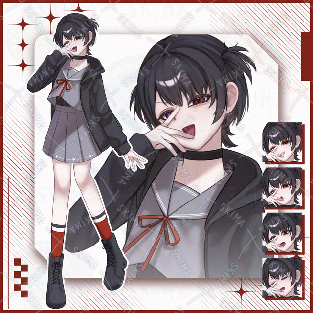 【表情5種】中二病な女の子