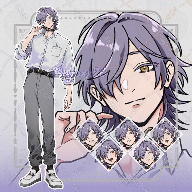 中性的なメカクレ男子