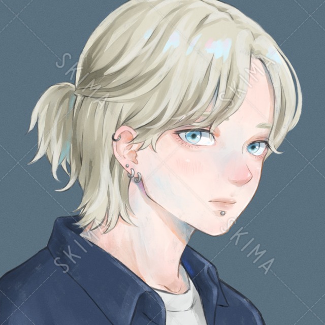 ハーフアップ男の子【2種】透過あり