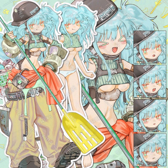 ゴミ拾いわんちゃん【表情6種・キャストオフ差分】