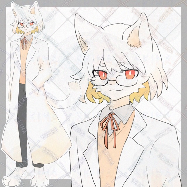 白衣を着た獣人【表情8種類】