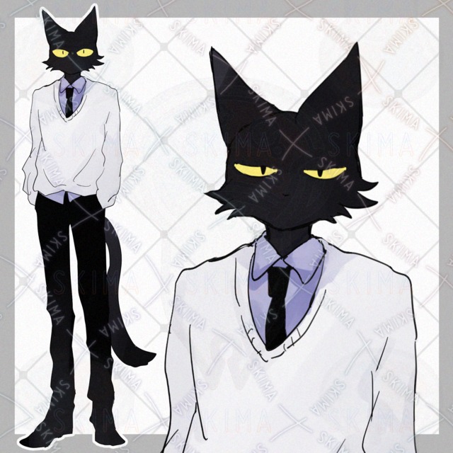 31日まで　黒猫の獣人【表情7種類】