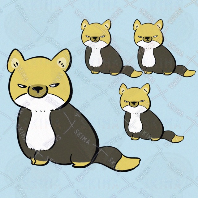 めちがらつよめのちべっとすなぎつね（表情4種類）