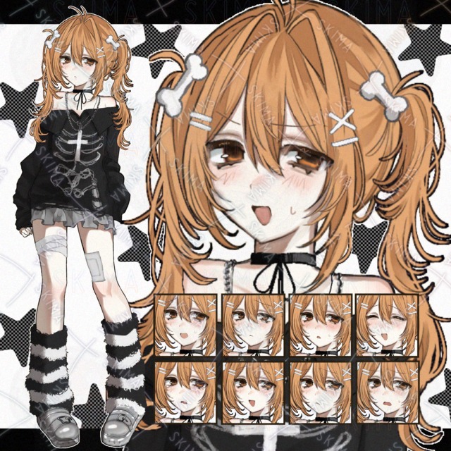 【表情差分10種】ツインテールの女の子