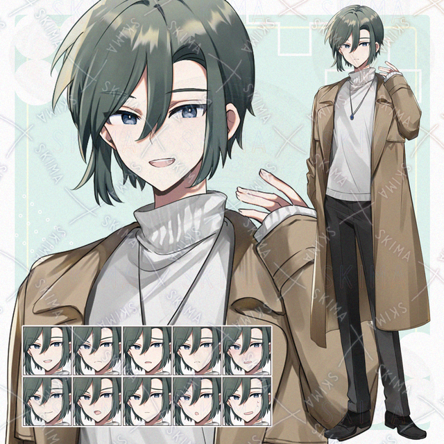 【お値下げ】コートの男性【表情差分10種】