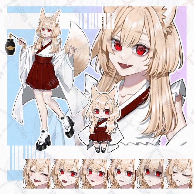 ★【立ち絵】+SDｷｬﾗ/金髪女の子【表情8種】