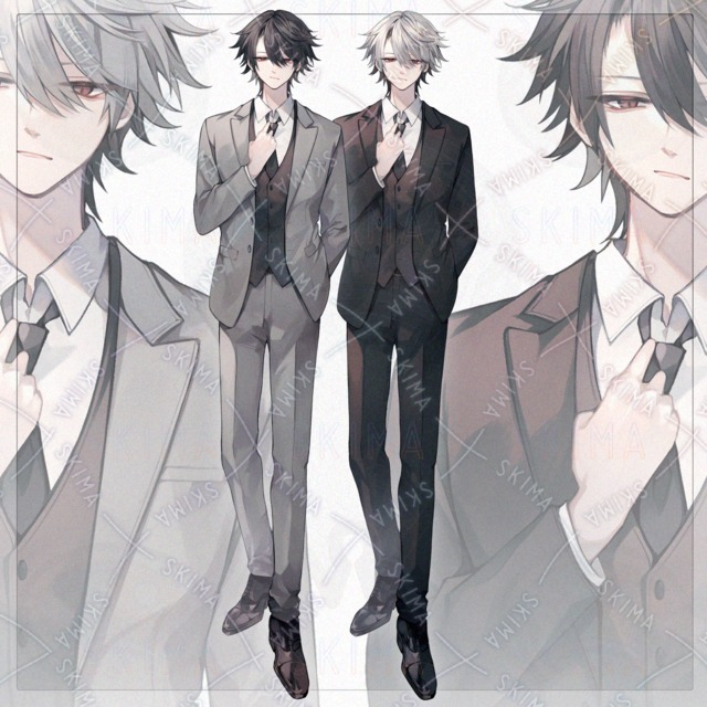 スーツの男性 - 【別色差分-4種類】