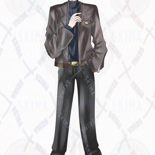 メガネの青年キャラ