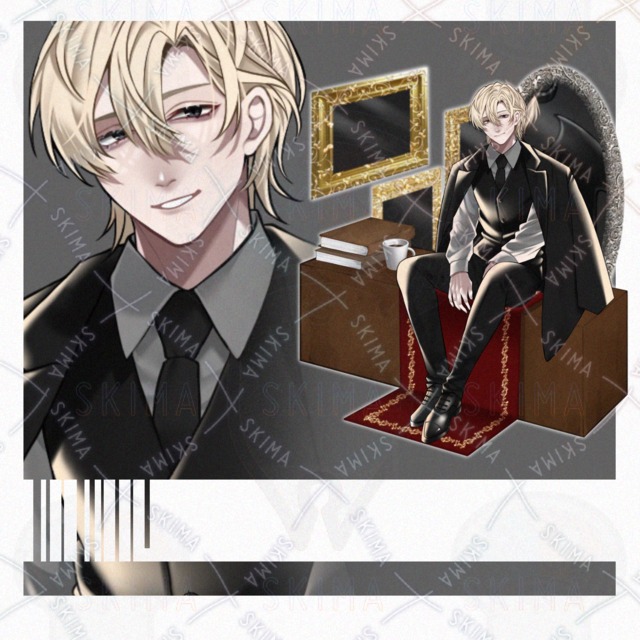 【立ち絵】スーツ/男性キャラ【表情8種】