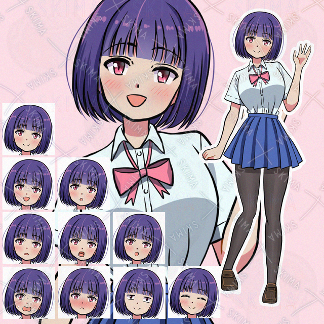 値引きセール　ボブカットの女子学生