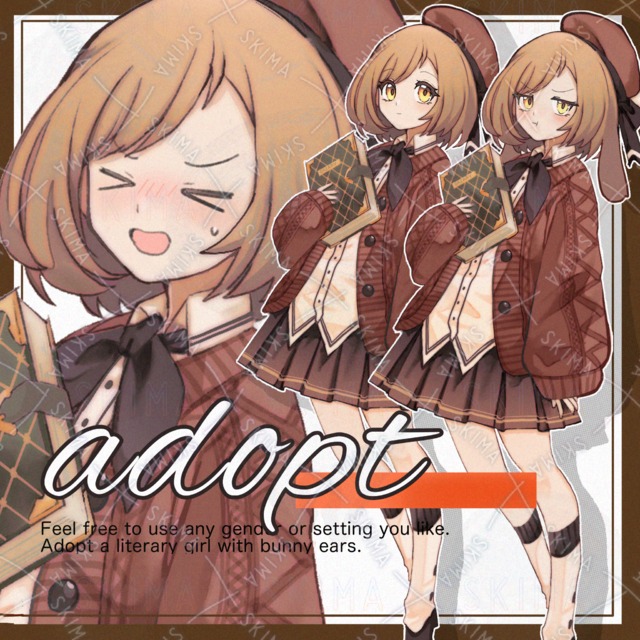 【表情差分7種+ウサ耳】adopt