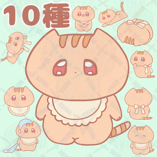 キュートな茶トラねこ🐈&zwj;⬛ゆるいイラスト