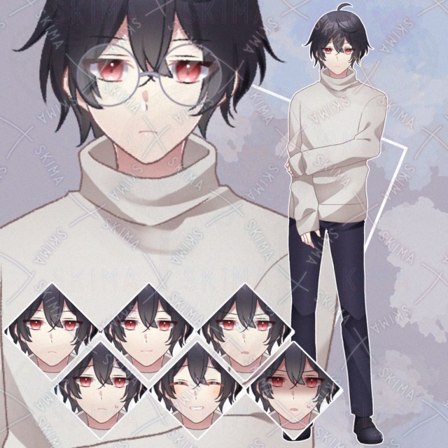 陰キャ男性【メガネ差分あり】