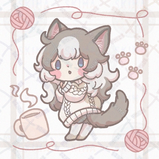 ラグドールをイメージした女の子。アイコンなどに！