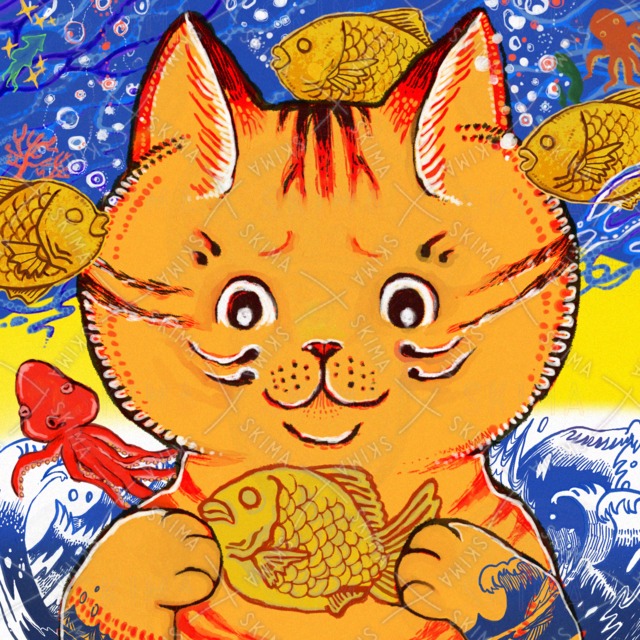 【アイコン】ねこ鯛焼き