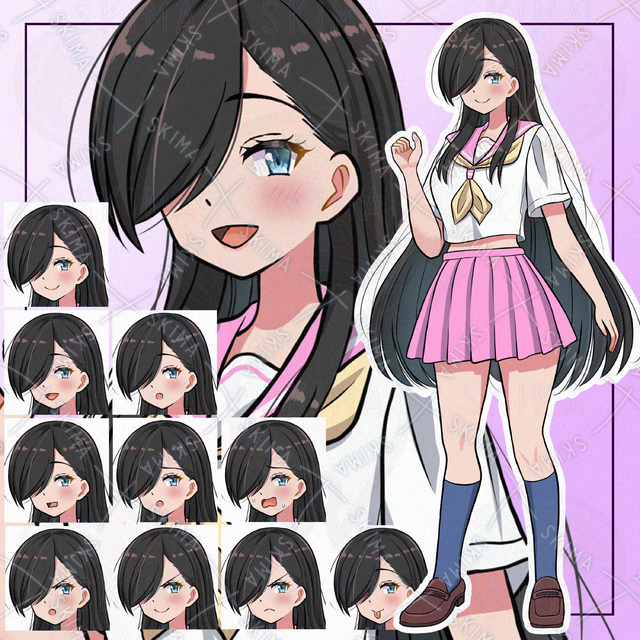 黒髪ロングの女子学生