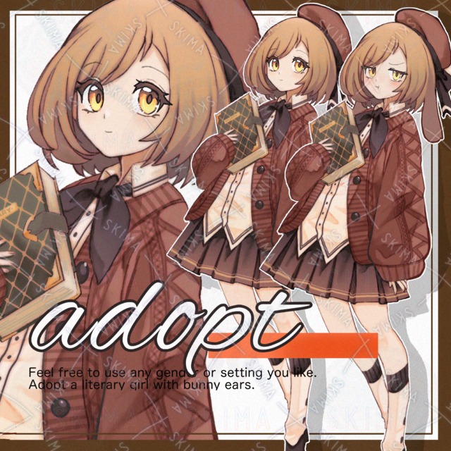 【表情差分7種+ウサ耳】adopt