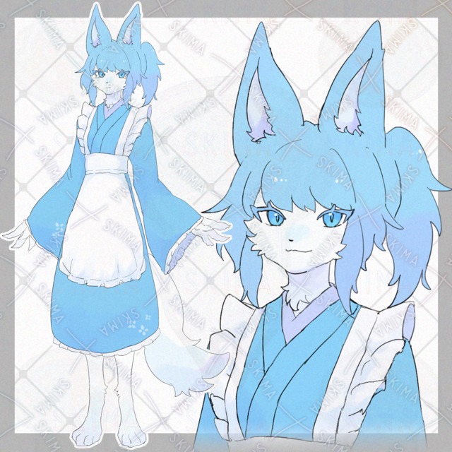 和メイド獣人ちゃん【表情8種類】