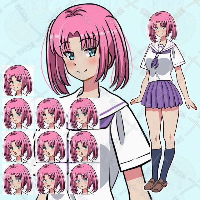 値引きセール　ツインテール女子学生