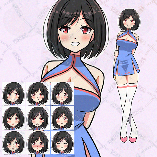 値引きセール　黒髪の女の子