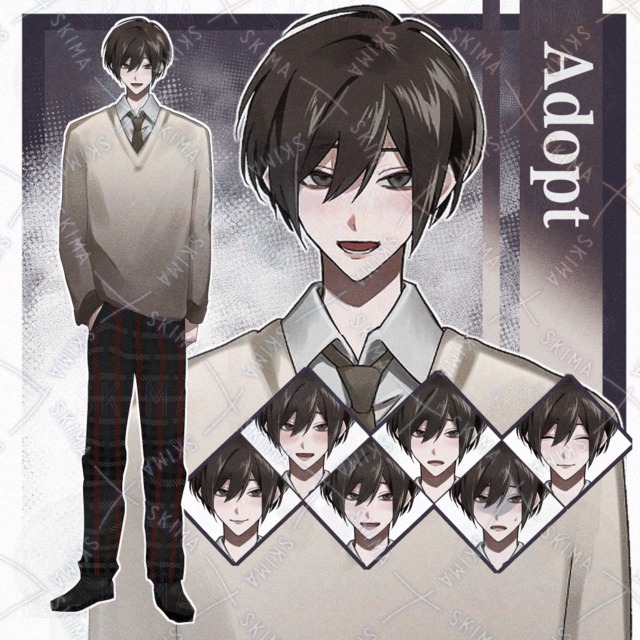 怪しげなセーター男子【表情7種】