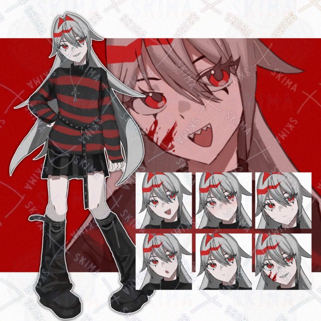 【表情9種】Adopt　サブカルパンク・ギザ歯・返り血