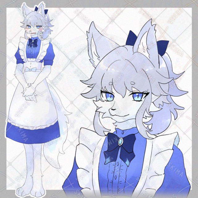 狼の獣人メイド【表情9種類】