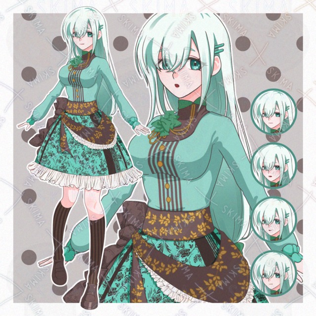 チョコミントちゃん【表情6種】