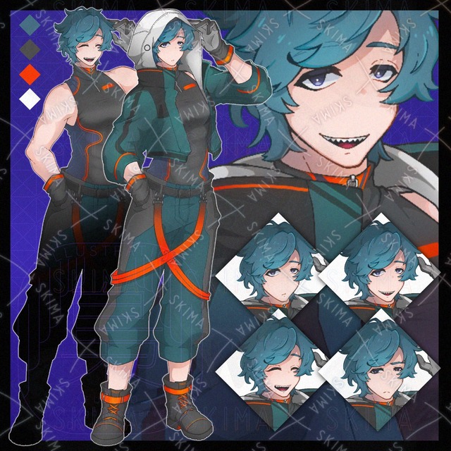 【立ち絵】男性キャラ衣装差分、表情差分アリ