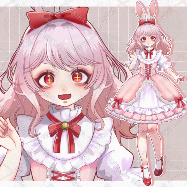 うさぎの女の子【表情8種】