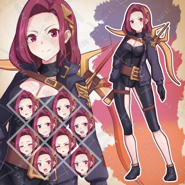 ボウガン使い【表情10種】