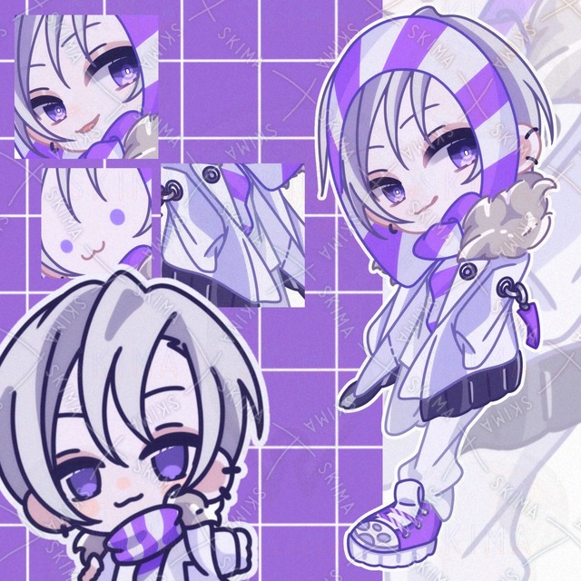 デフォルメイラスト・表情差分8種+ミニキャラ［053］