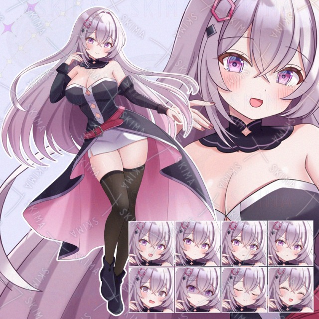 【表情１０種】ファンタジーの女の子