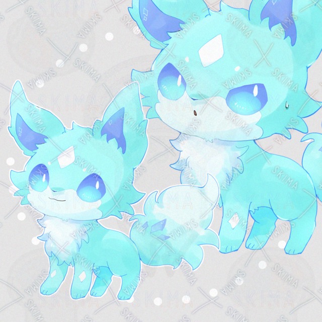 31日まで　水色狐