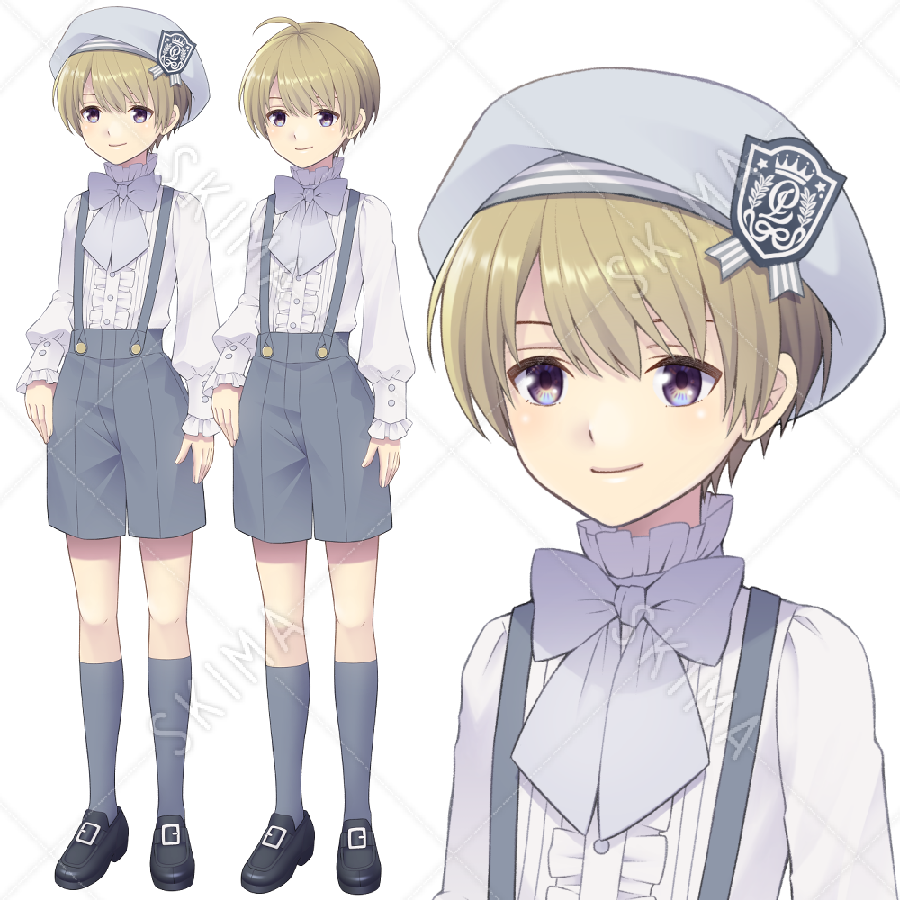 ベレー帽の少年 表情4種 帽子差分 スキマ スキルのオーダーメイドマーケット Skima