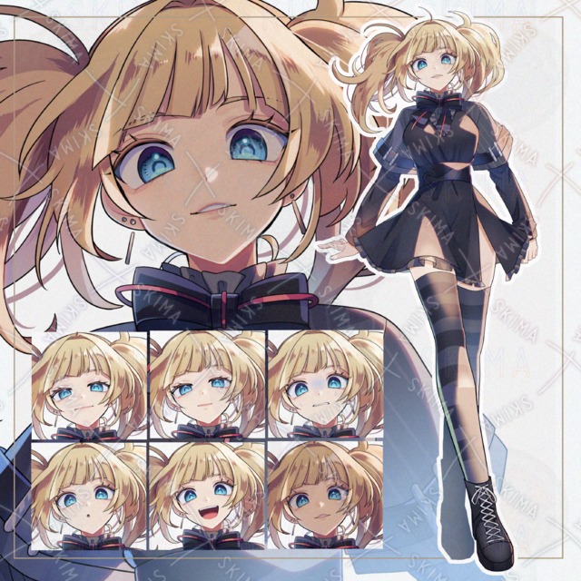 【表情5種＋逆光差分】金髪の少女