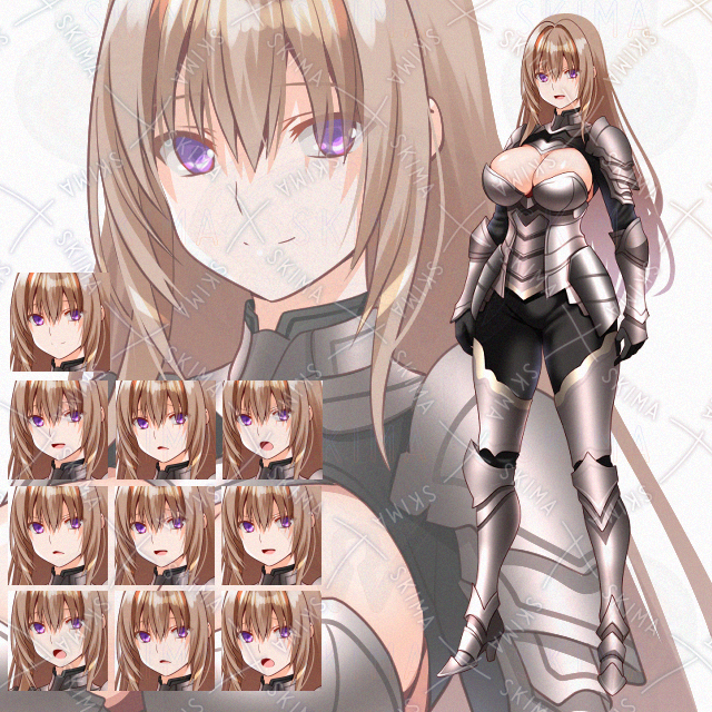 【表情10種】ファンタジー甲冑娘