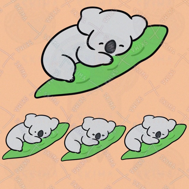 えだまめをおきにめしたこあら（表情4種類）