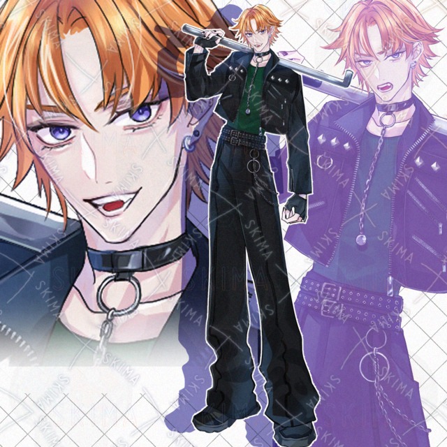 鉄パイプ/黒服の青年【表情10】