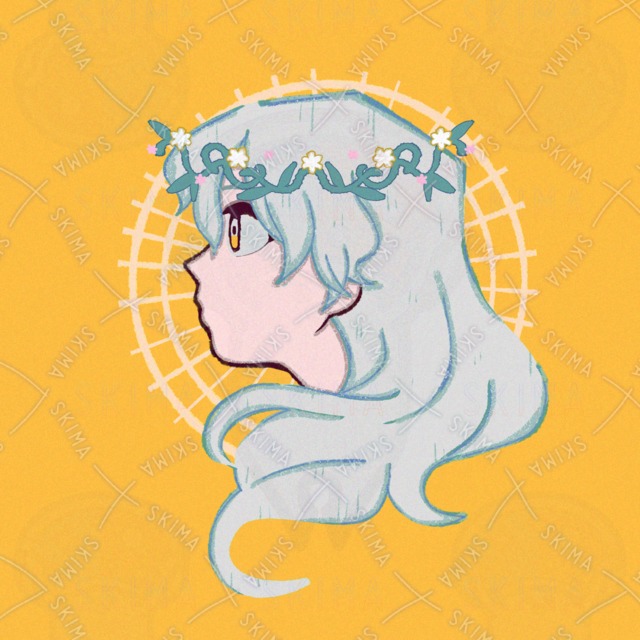 【SNSアイコン】花冠を被った女の子