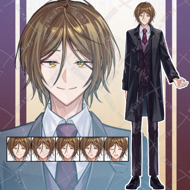 【年末SALE】スーツの男性【表情5種類＋コート差分】