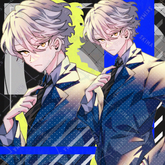 男の子　スーツ　青　グレー　現代　ファンタジー