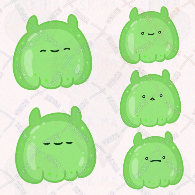 めろんぜりーなめんだこ（表情5種類）