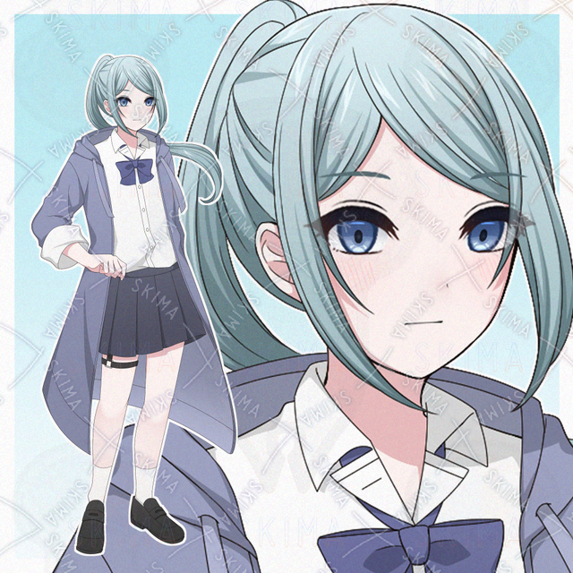 戦闘服風な制服を着た女の子【表情差分10種】