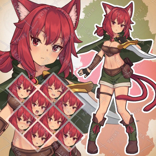 獣人短剣使い【表情10種】