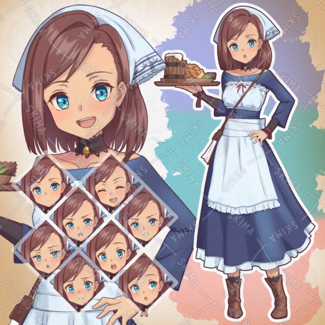 酒場の娘【表情10種】